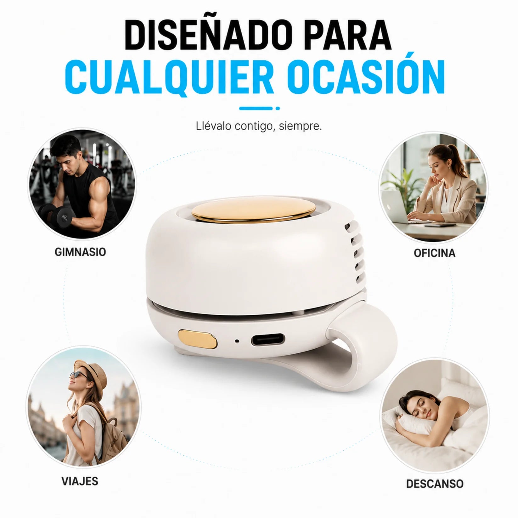 Ventilador Portátil 360° Ultraligero
