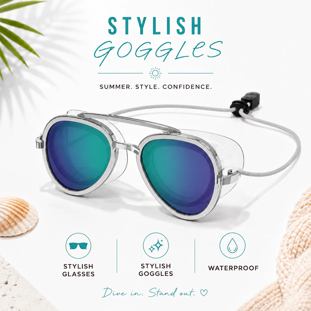 Aviator-Style Swim Goggles