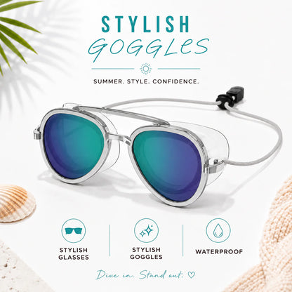 Aviator-Style Swim Goggles