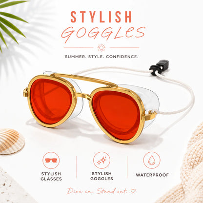 Aviator-Style Swim Goggles