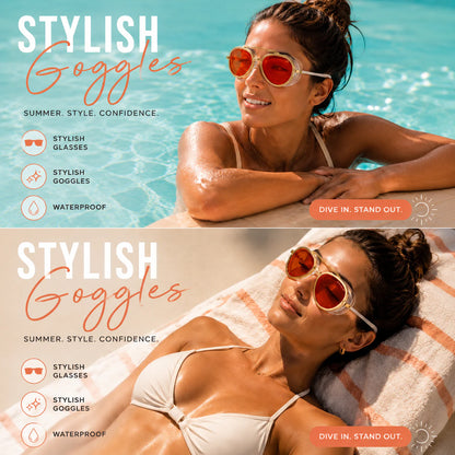 Aviator-Style Swim Goggles