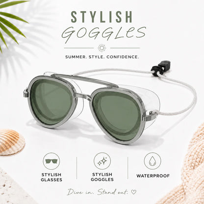 Aviator-Style Swim Goggles