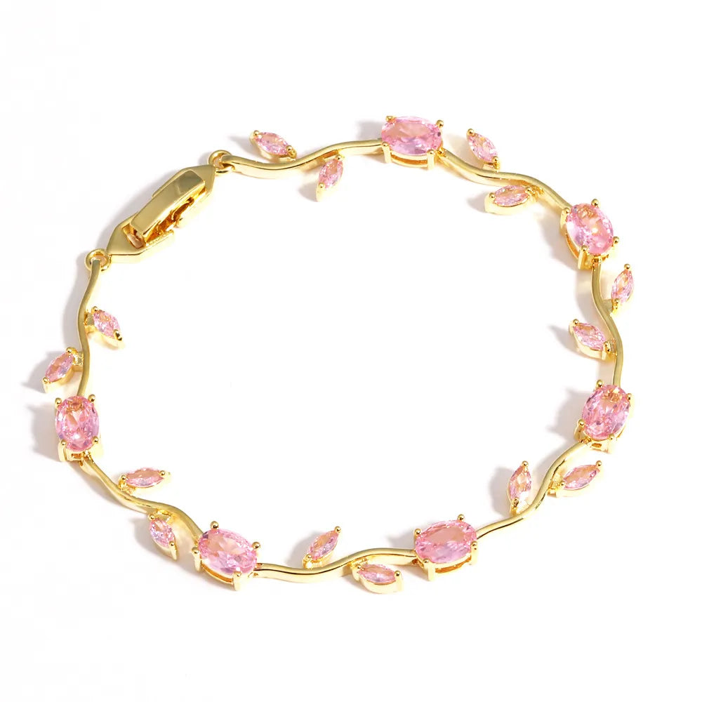 Pulsera Rosa con Circonitas